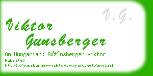 viktor gunsberger business card